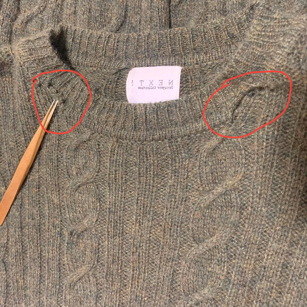 Suéter de lana Shetland verde oliva para mujer, talla M, colección Next Designer