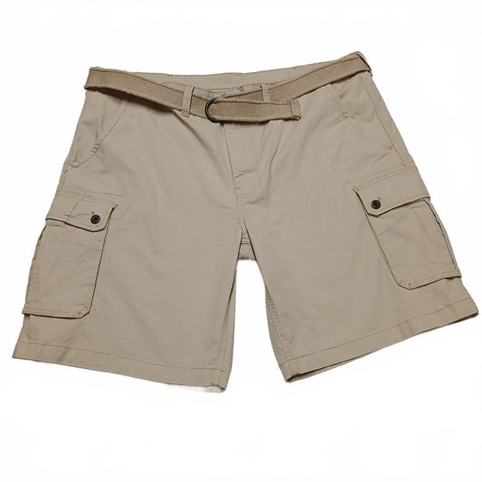 St. John's Bay Men's Sz 44 Beige Cargo Shorts with Belt W46 Classic