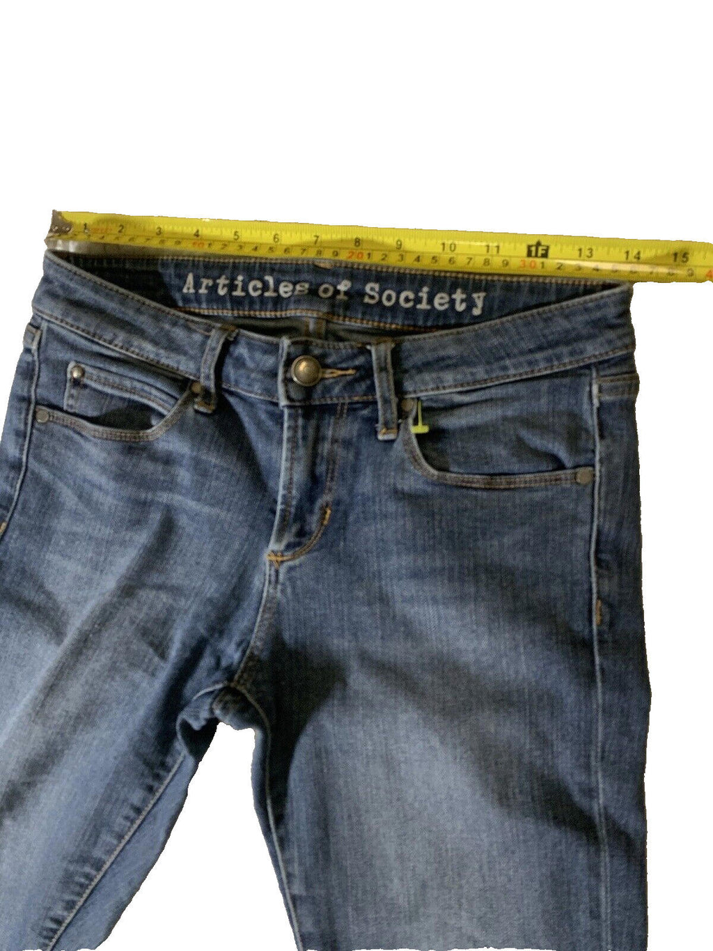 Vaqueros ajustados elásticos azules oscuros de Articles of Society para mujer, talla 26