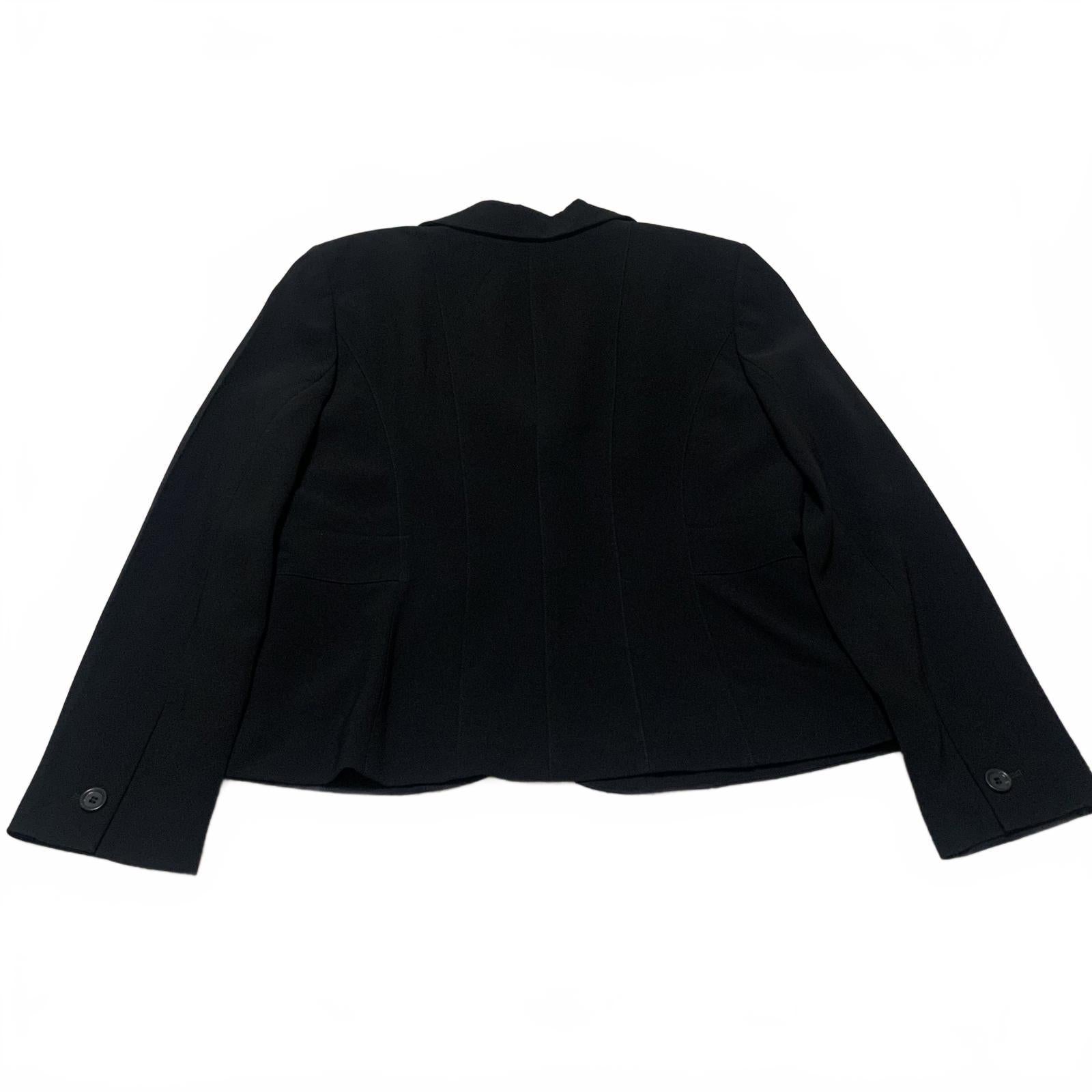 Blazer Ann Taylor vintage de los años 90 para mujer, talla 14, chaqueta de trabajo entallada negra