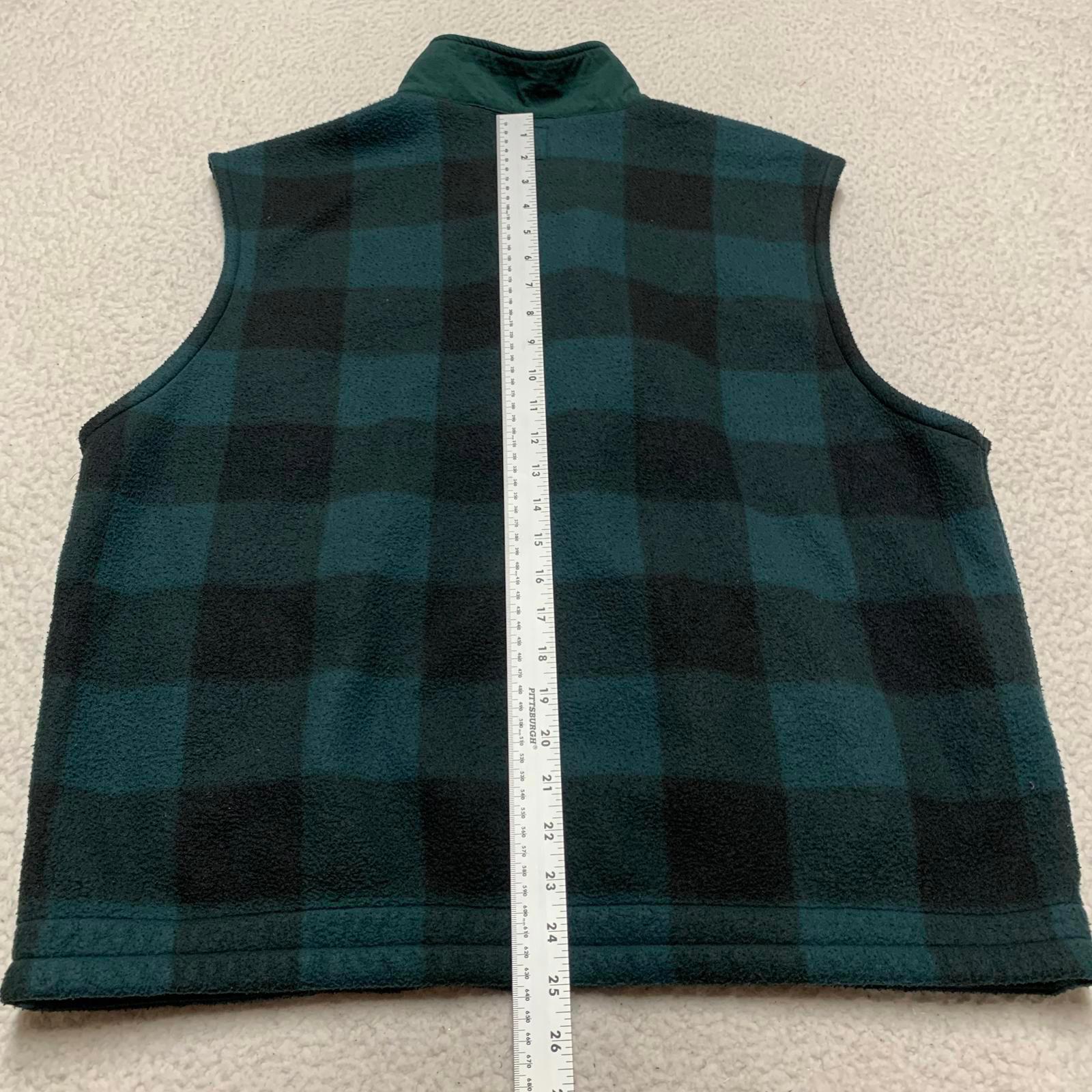 Chaleco polar a cuadros verde y negro de GAP para hombre, talla grande