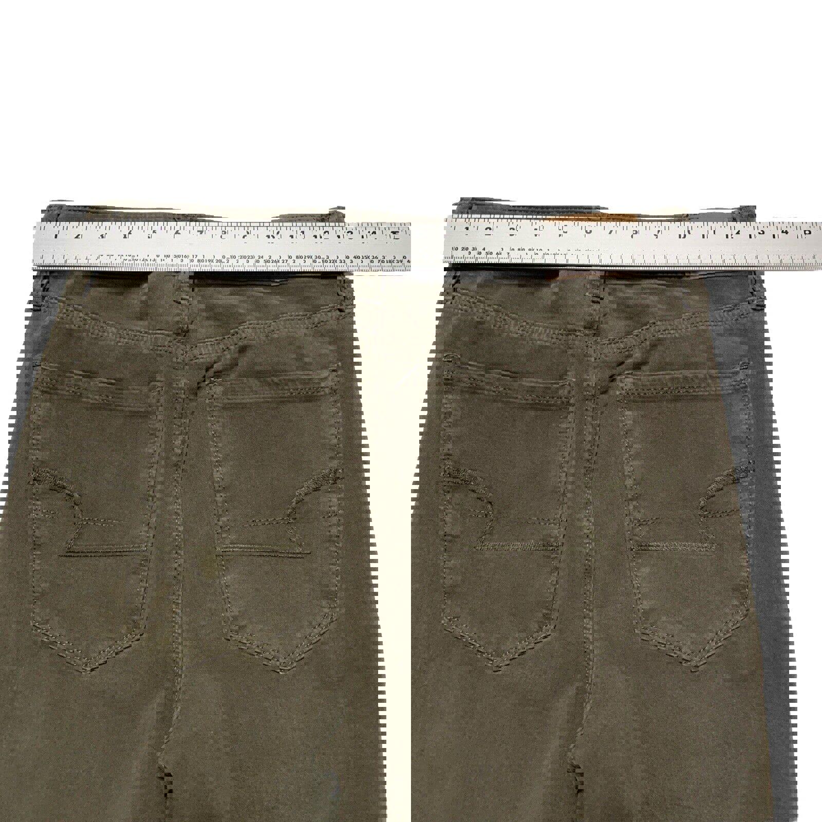 Jeggings elásticos de tiro alto superalto de American Eagle para mujer, talla 2 regular, color verde grisáceo