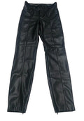 Zara Pants Women's Small Black Polyester/Faux Leather Ankle