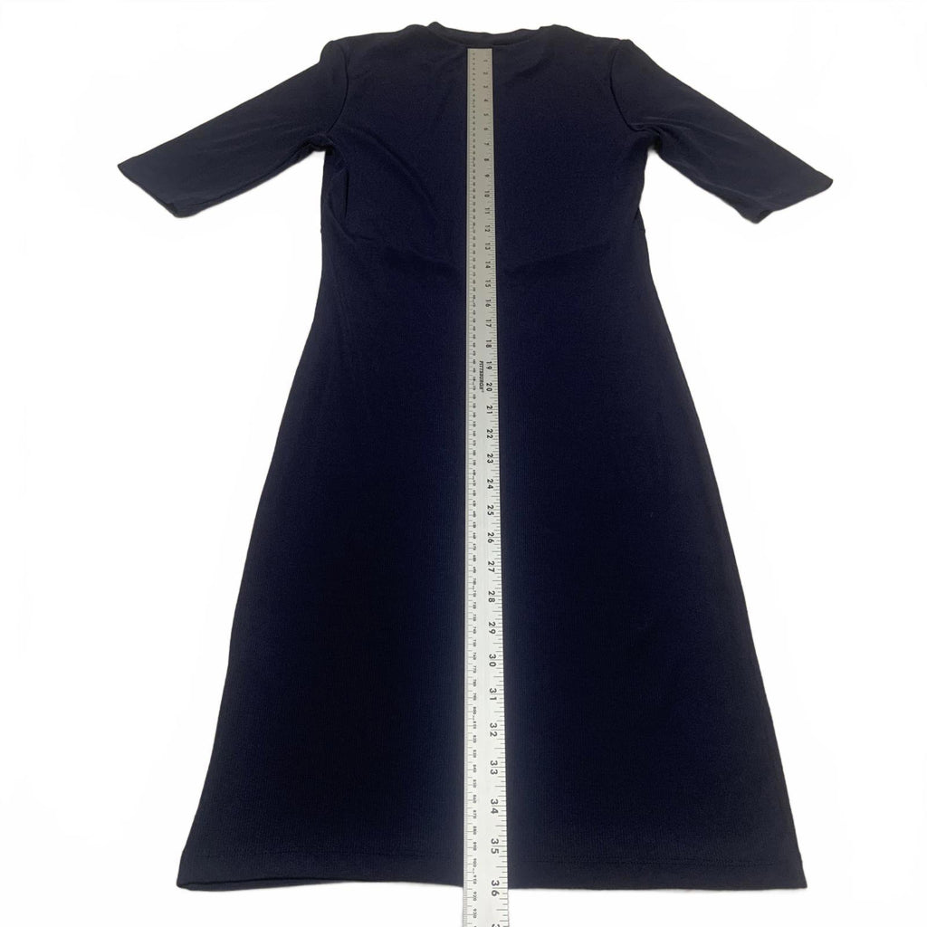 Vestido azul marino de longitud media con mangas cortas de H&amp;M para mujer, talla mediana