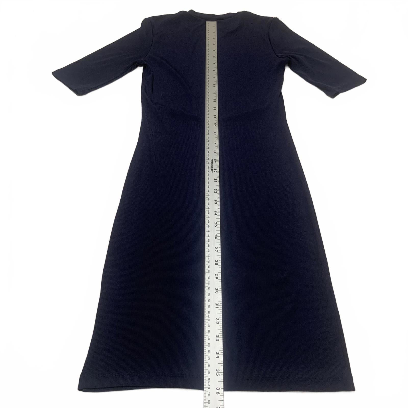 Vestido azul marino de longitud media con mangas cortas de H&amp;M para mujer, talla mediana