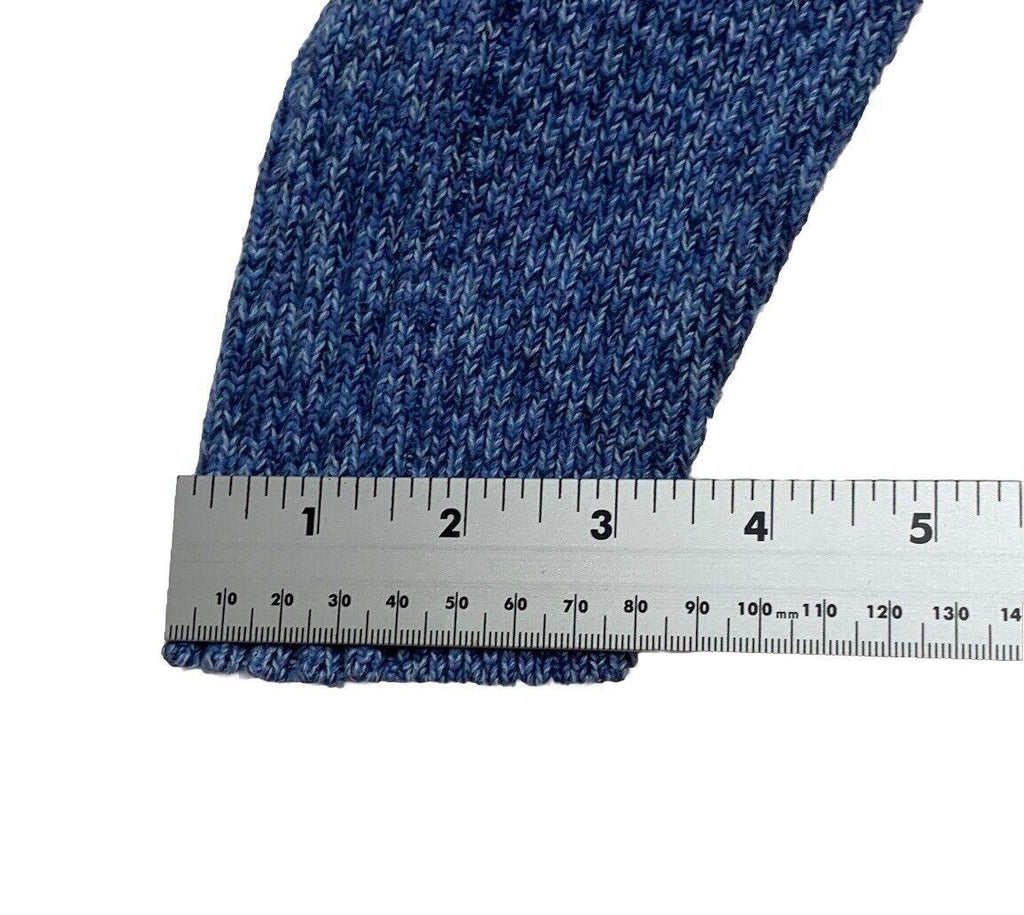 Suéter Express para mujer, cuello alto pequeño, punto trenzado acanalado, azul jaspeado