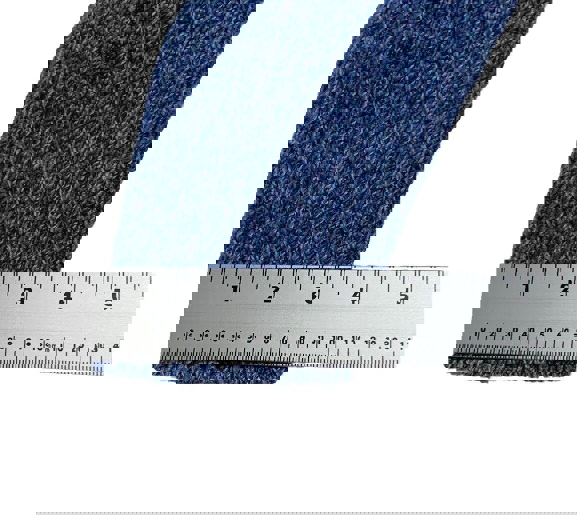 Suéter Express para mujer, cuello alto pequeño, punto trenzado acanalado, azul jaspeado