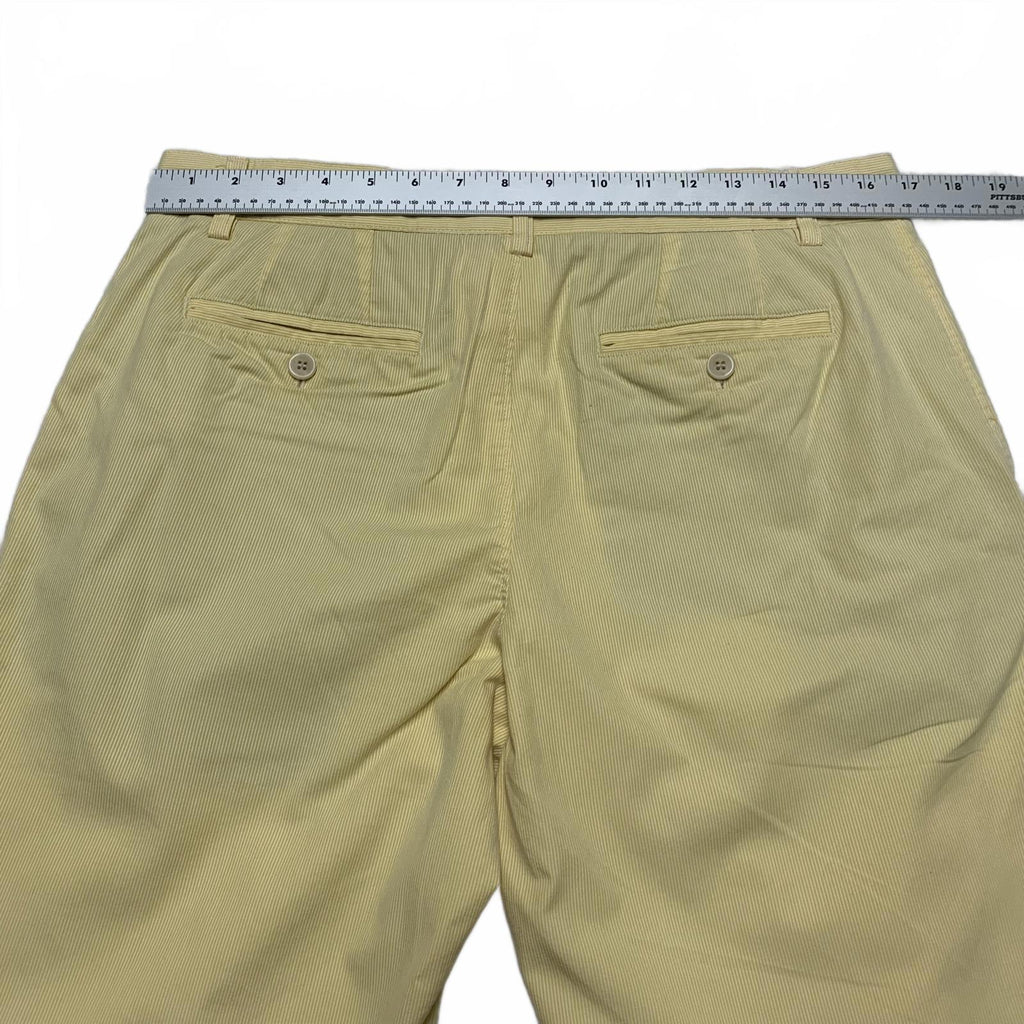 Pantalones cortos chinos Banana Republic para hombre, talla 32, de algodón, con rayas amarillas, talla 34