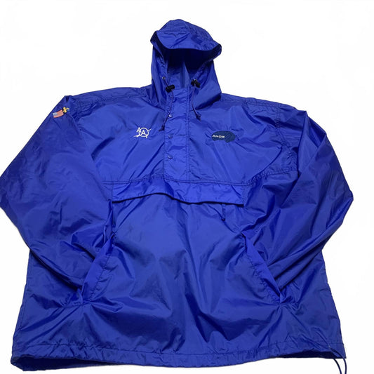Tri Mountain Men's Blue Pullover L Rain Jacket Packable