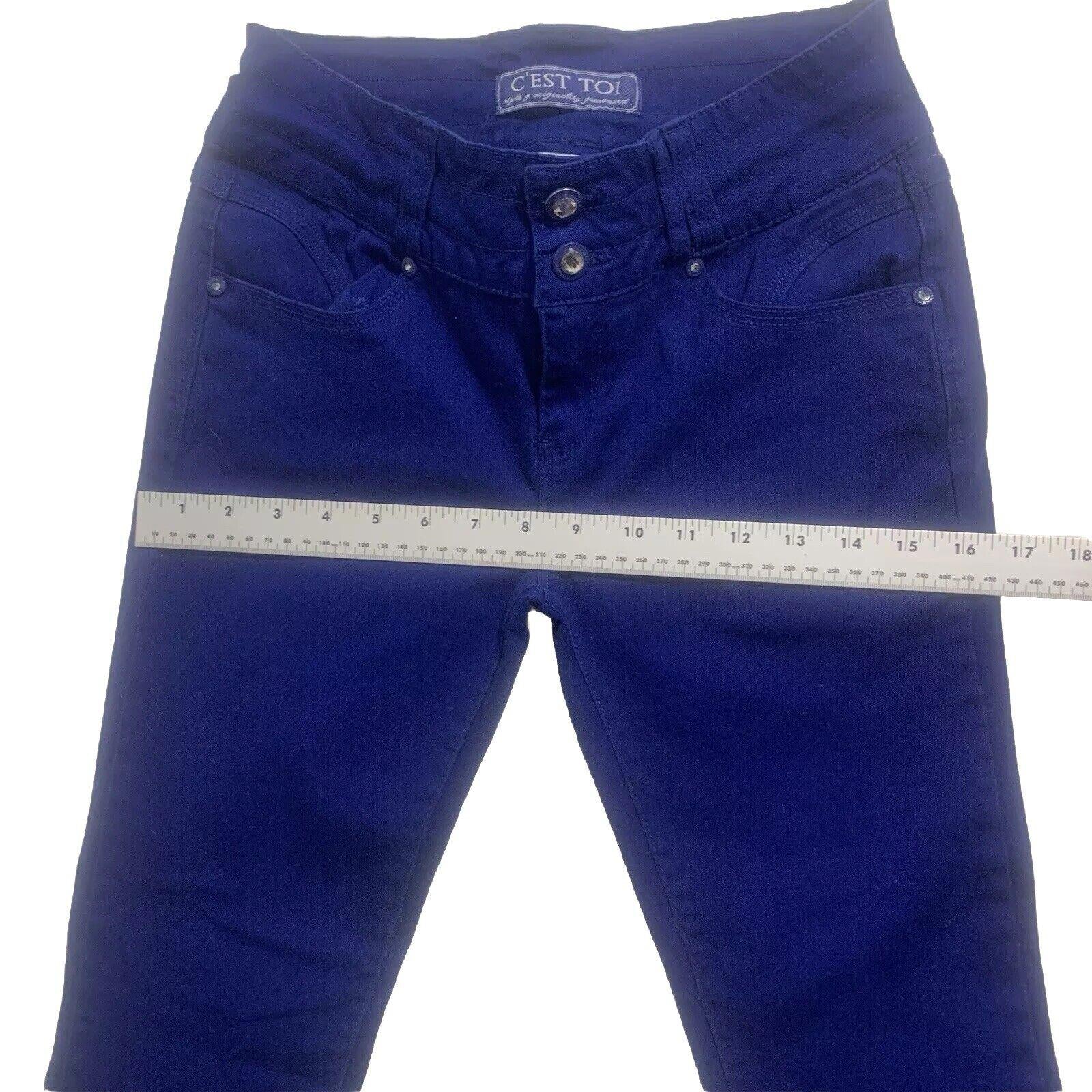 C est Toi Jeans para mujer talla 7 azul juvenil Royal Denim