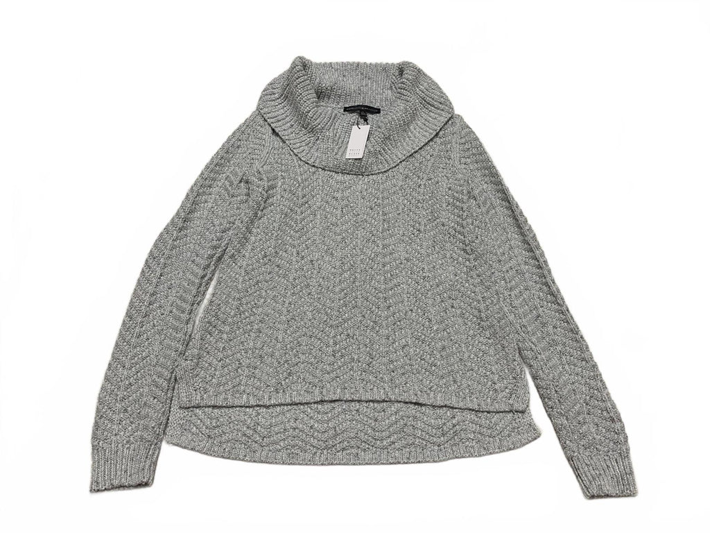 Suéter de punto cable gris con cuello vuelto para mujer, talla mediana, del mercado negro de la Casa Blanca