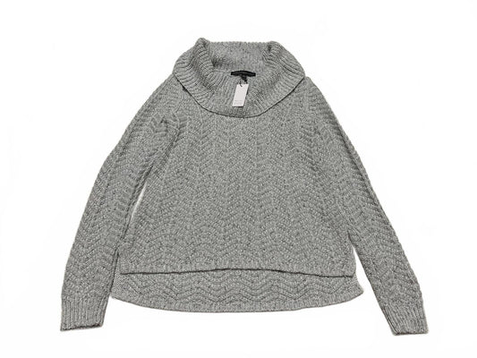 White House Black Market Womens Size Medium Gray Cable Knit Sweater Cowl Neck