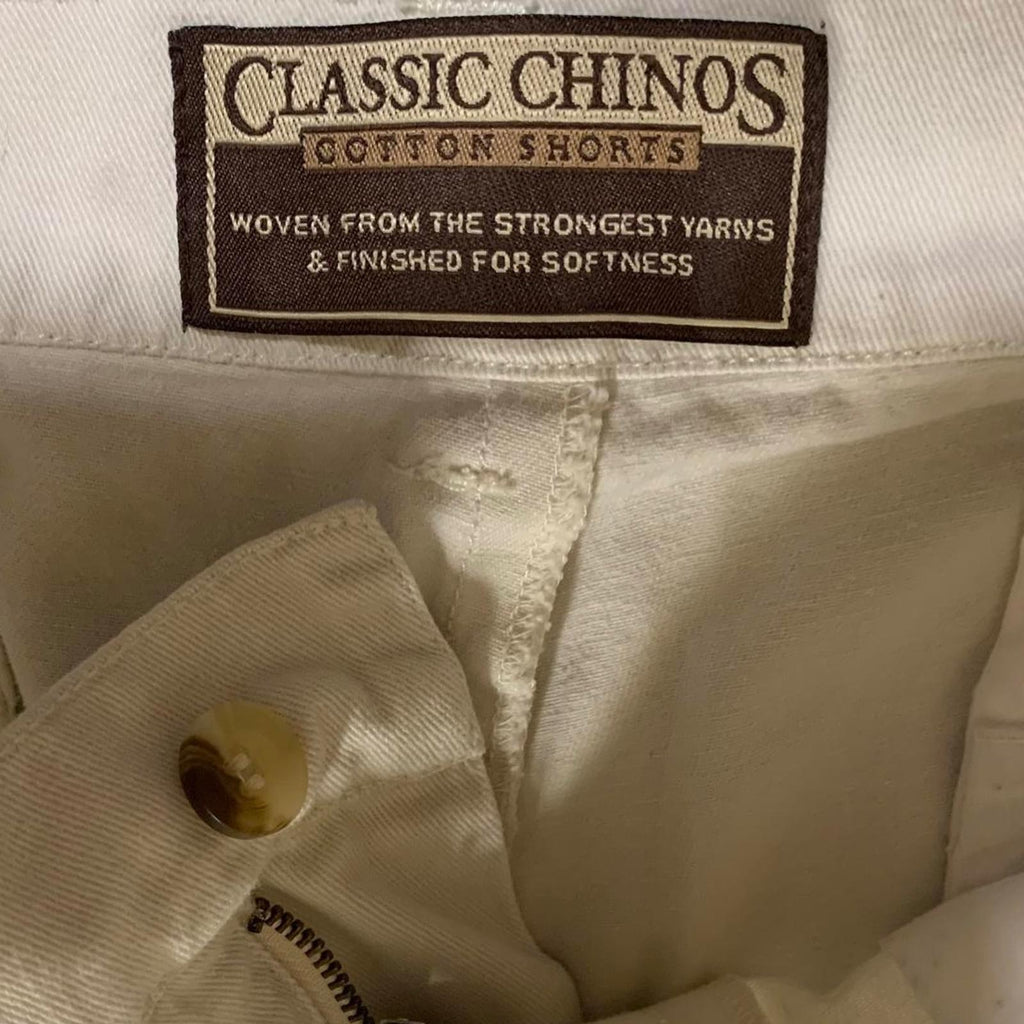 Pantalones cortos clásicos chinos para hombre, beige, talla 38, con parte delantera plana, informales, 100 % algodón, talla 37, India