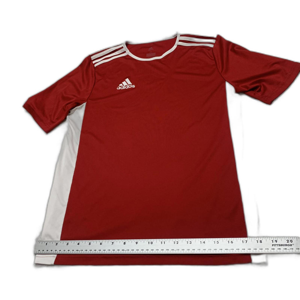 Camiseta de fútbol unisex para niños Adidas, talla extragrande, color rojo Clima Cool