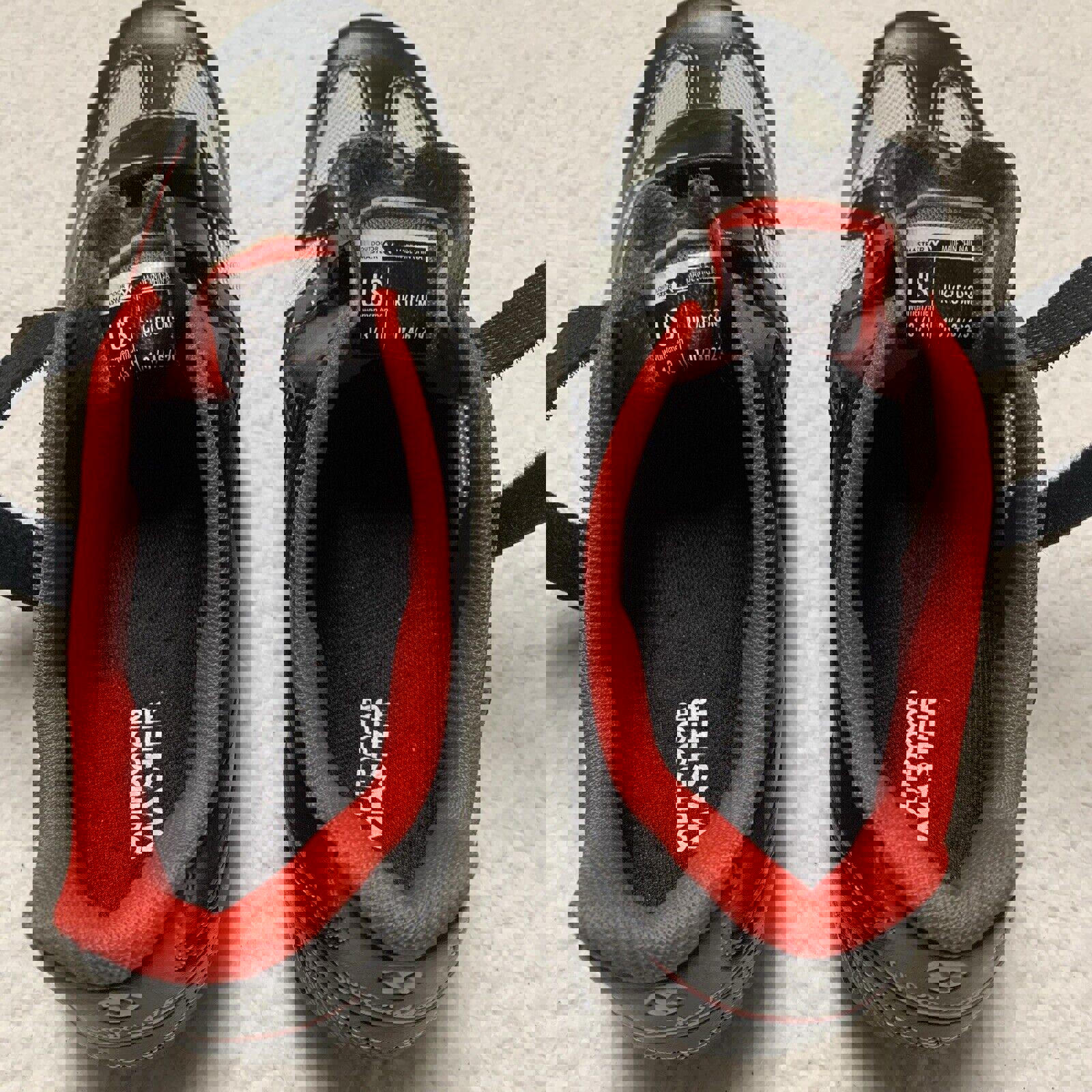 Zapatillas de ciclismo Outdoor Master unisex para mujer, talla 13, para hombre, talla 11, color negro, rojo y gris