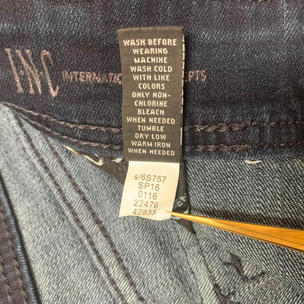 Vaqueros de mujer INC International Concepts, talla 12, corte ajustado, ancho 34 x largo 17