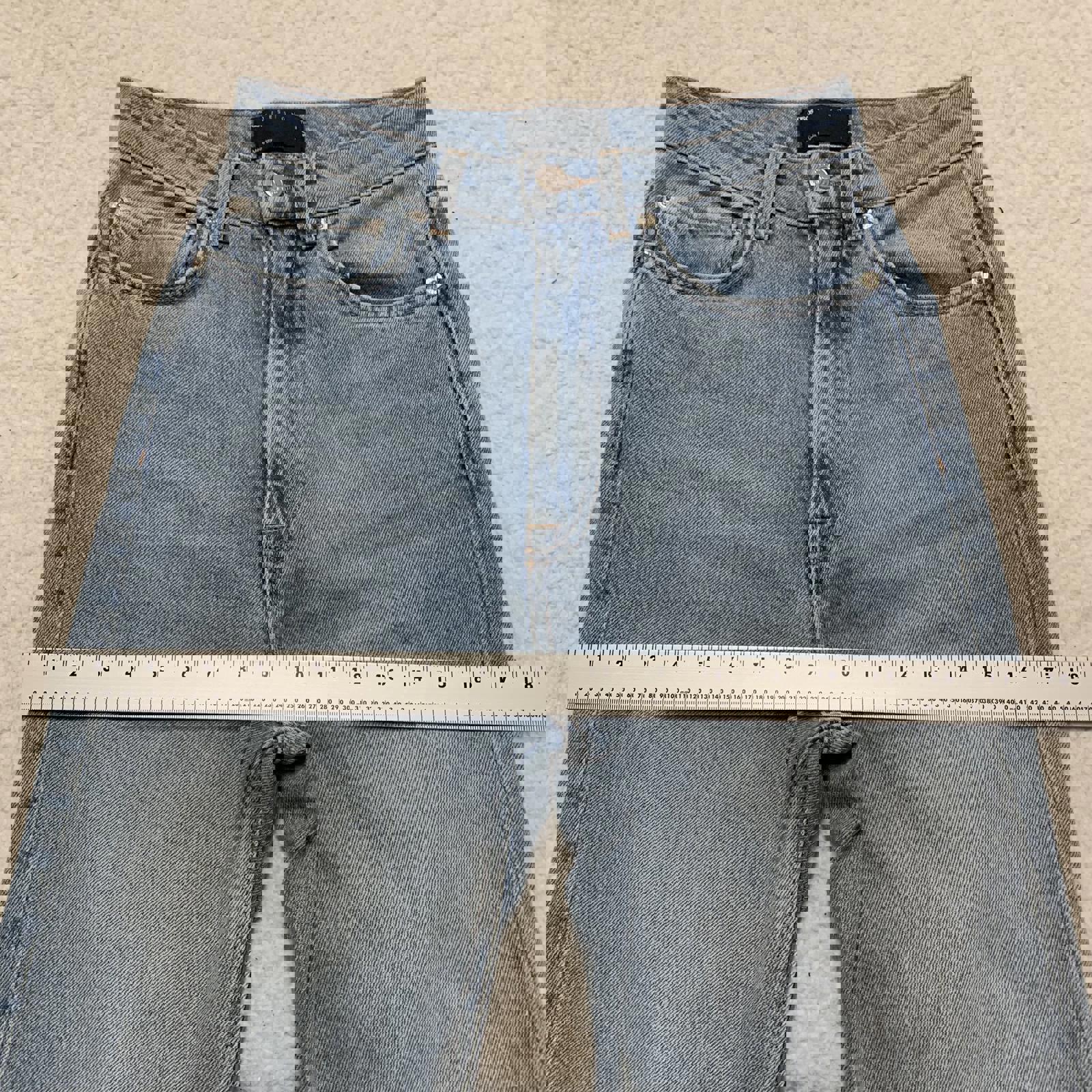 Vaqueros de mujer ASOS DESIGN, talla 25/36, denim azul, cintura alta, 25 x 30,5 (talla real)