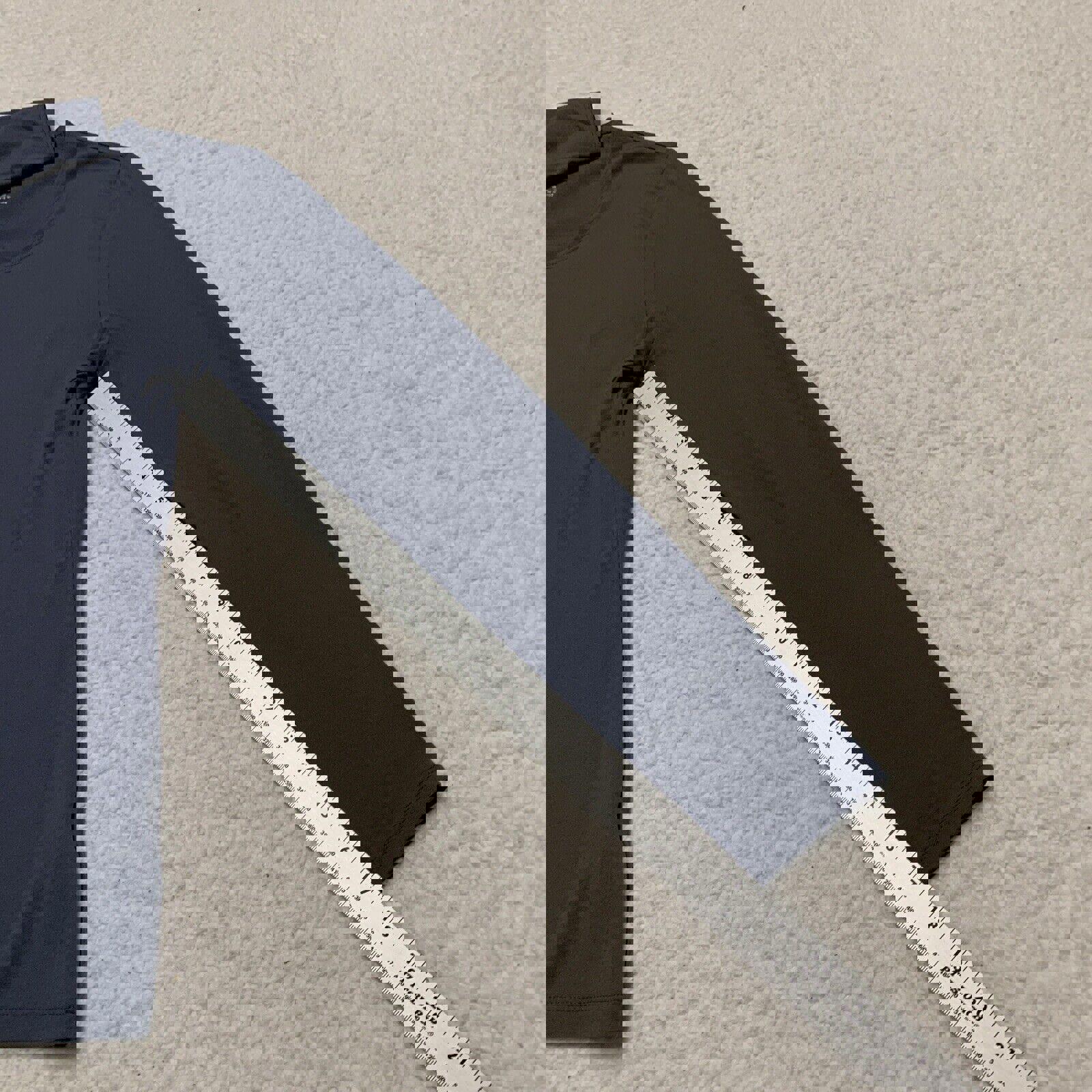 Camiseta azul de cuello redondo suave para mujer, talla pequeña, 32 grados de calor, para ponerse debajo