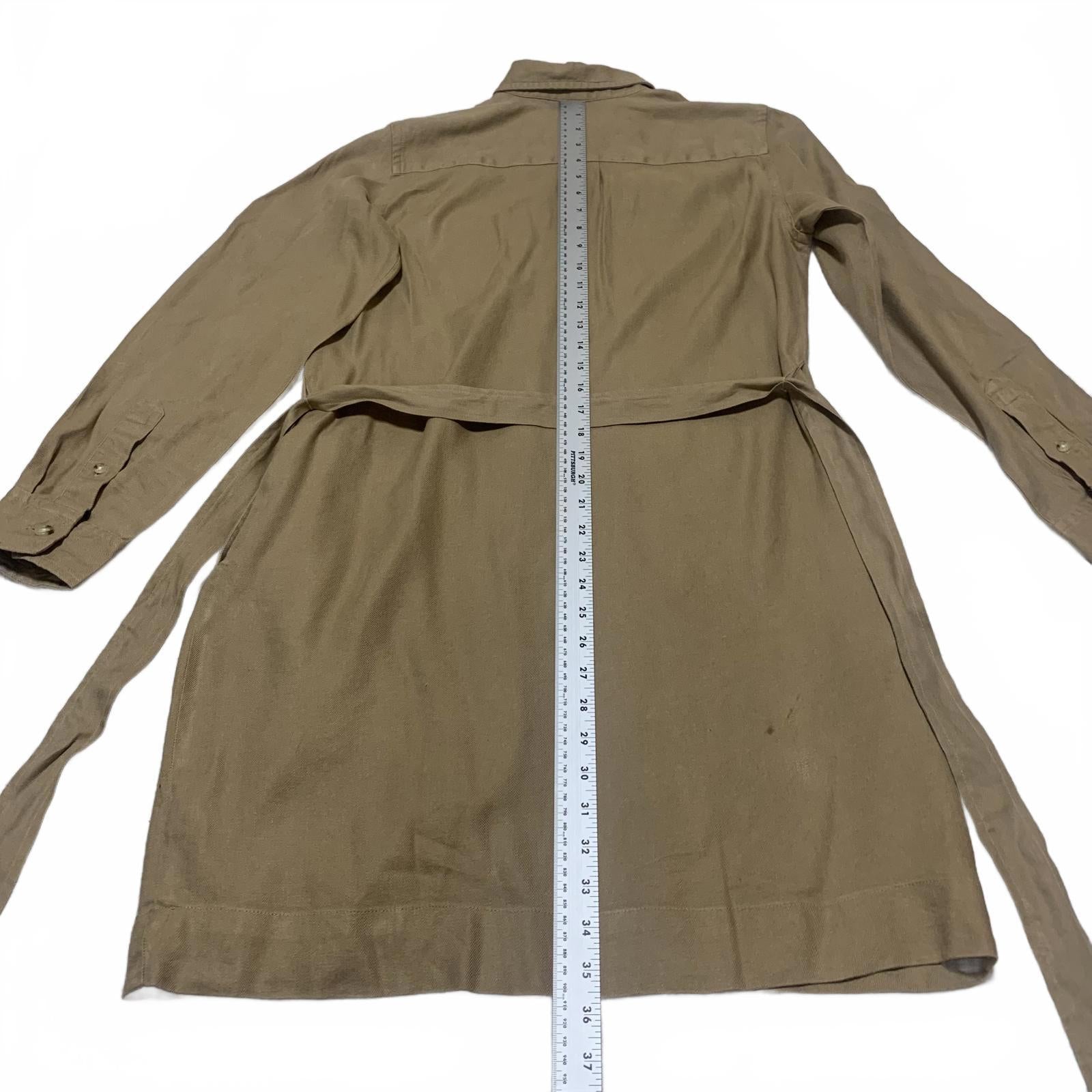 Vestido camisero con cinturón en color tostado medio de Lauren Ralph Lauren Petite para mujer