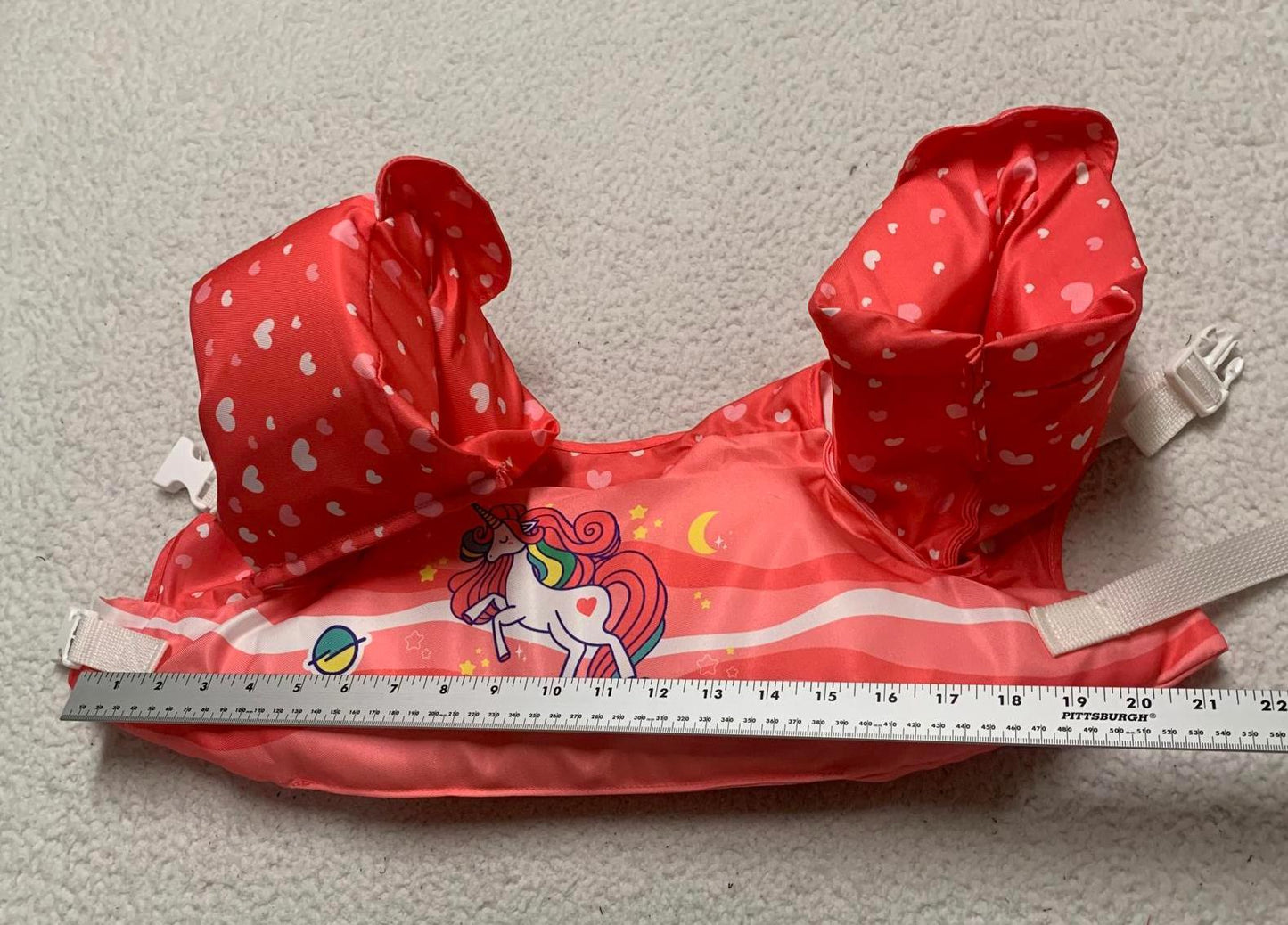 Bluemars Girls Size >20-50 lbs Coral Pink Unicorn Swim Vest Child Swimming Aid