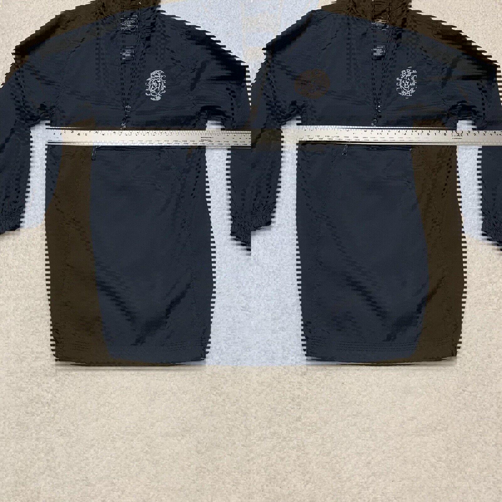 Chaqueta impermeable Charles River Pack-N-Go Pullon, cortavientos, para jóvenes, talla L 14-16, azul marino