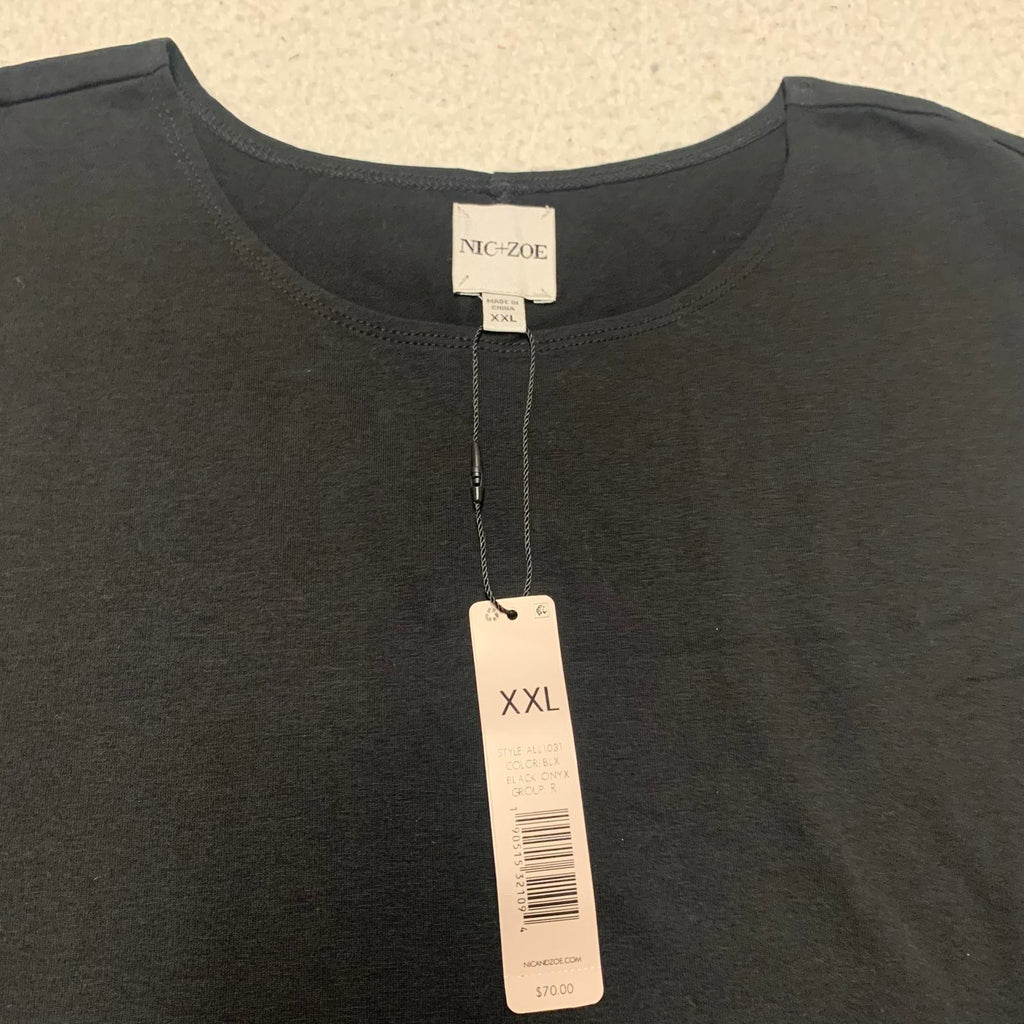 Jersey sin mangas negro NIC+ZOE para mujer talla XXL nuevo
