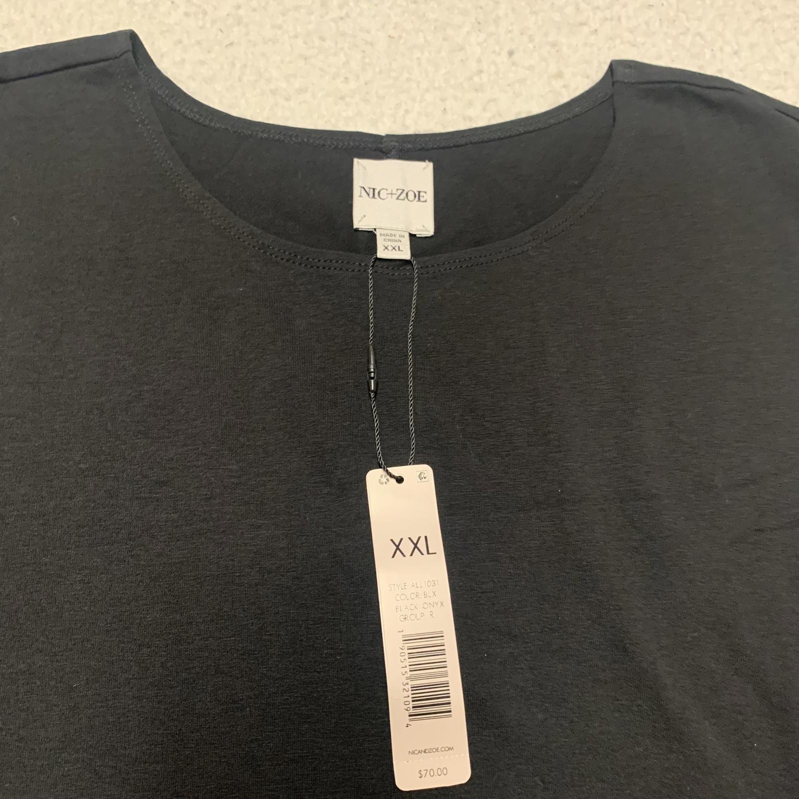 Jersey sin mangas negro NIC+ZOE para mujer talla XXL nuevo