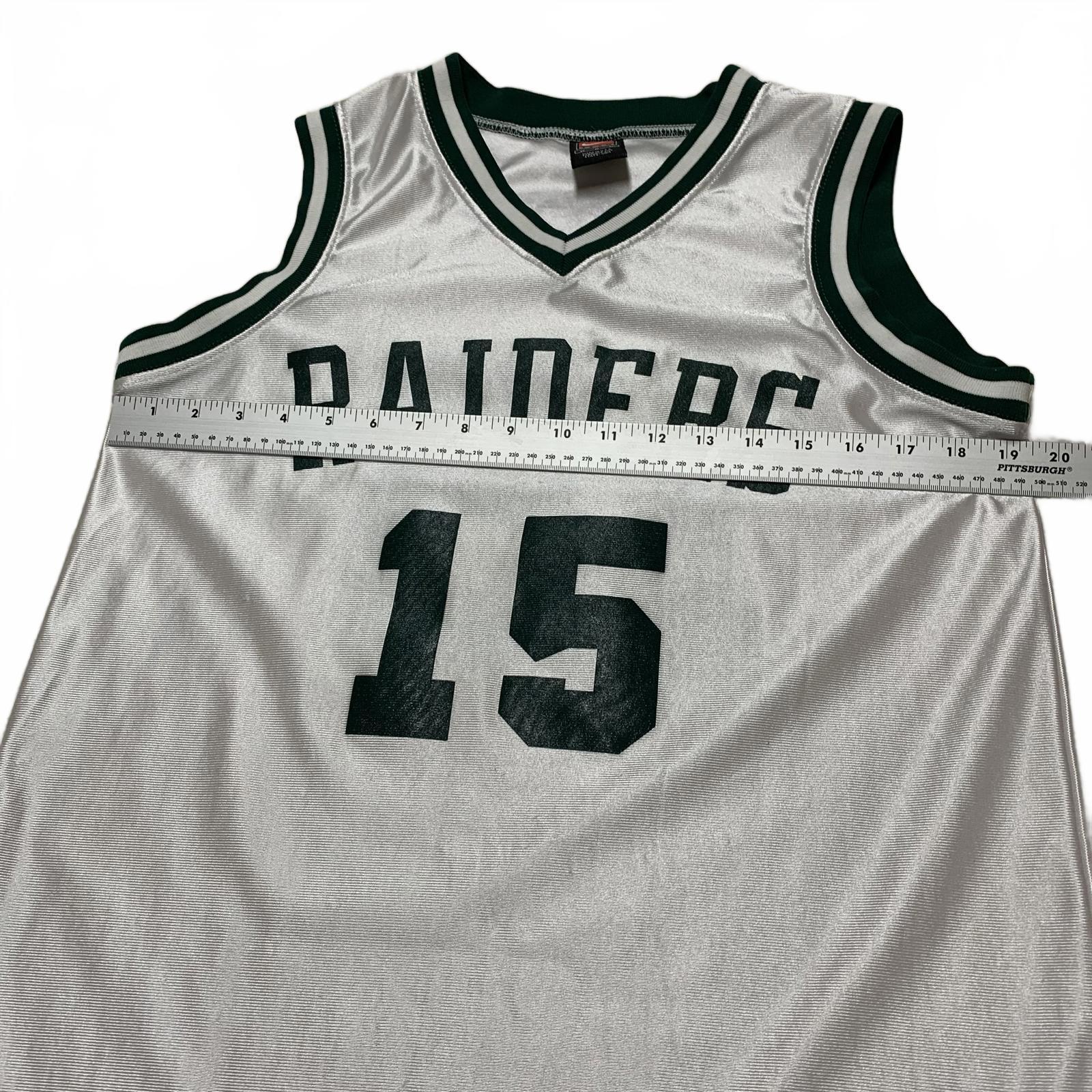 Vintage Nike Mens Raiders Basketball Jersey #15 Sz M White Late 90s Y2K