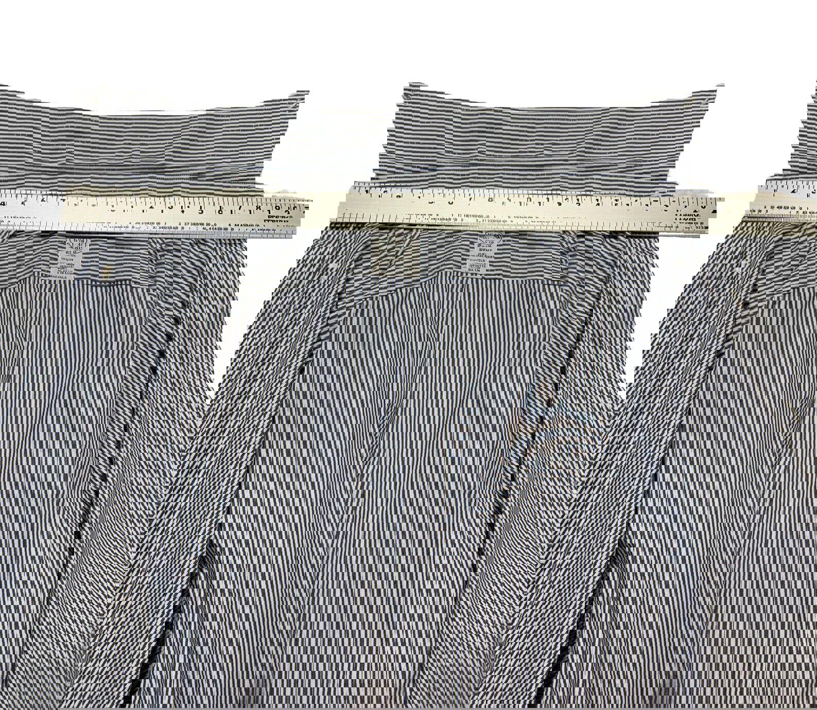 Camisa Brooks Brothers Regent para hombre, tallas 16 1/2 - 34, manga larga, rayas azules, sin planchado