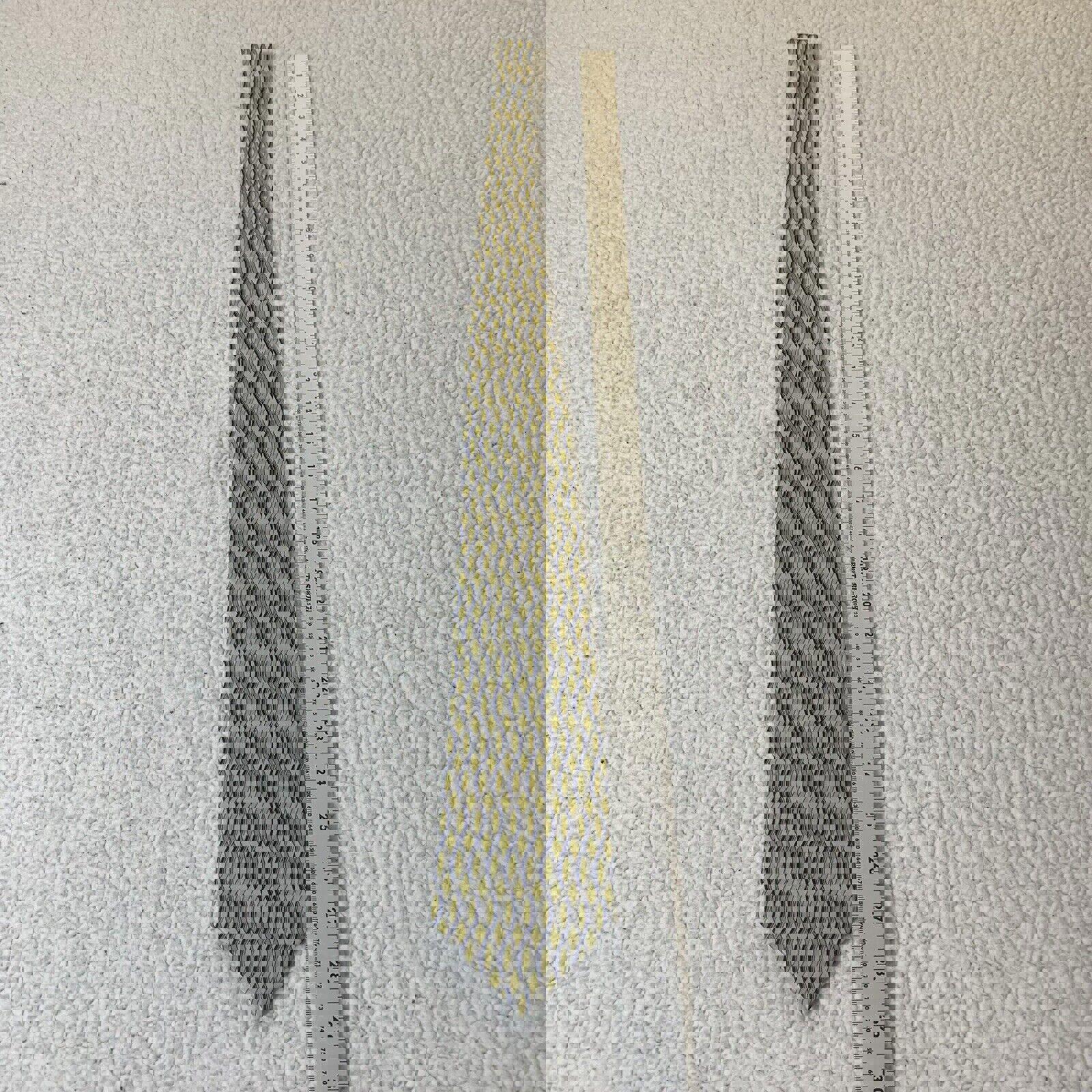 Corbata para hombre Umo Lorenzo, color amarillo, azul y gris, diseño italiano