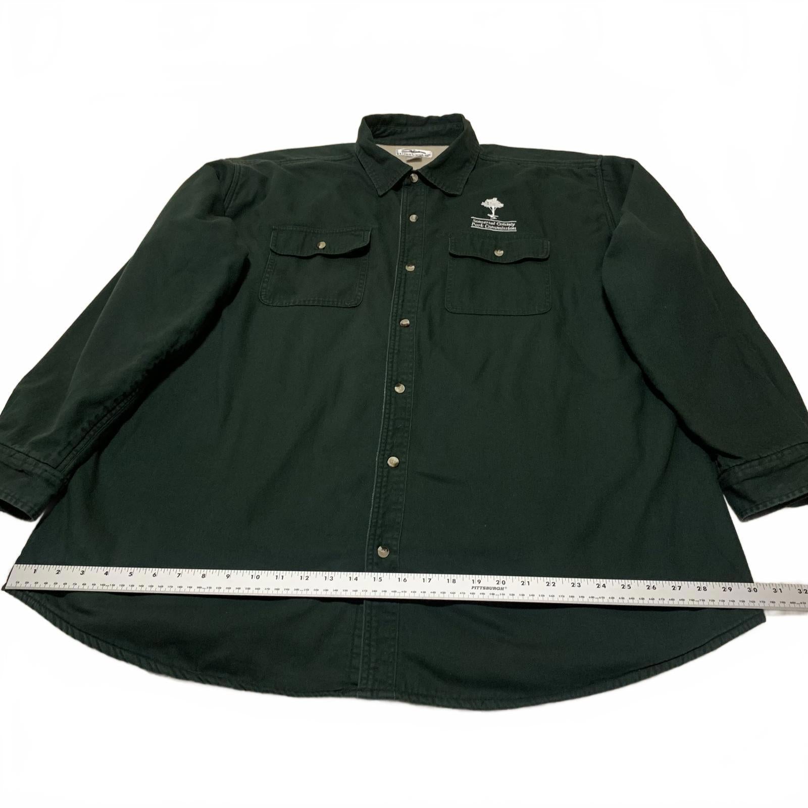 Vintage Tri Mountain Men's Green Fleece Jacket 3XL RN88051 Outdoor Workwear Y2K