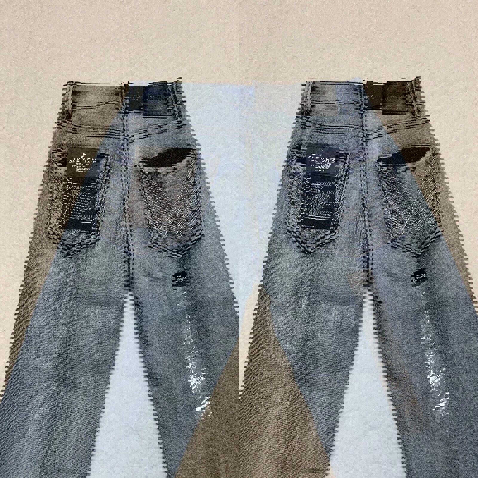 Vaqueros Steves para niños, talla 8, ajustados, azul, elásticos, de máxima comodidad