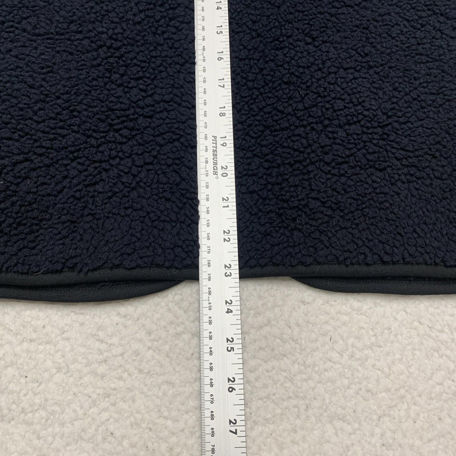 Chaleco pequeño azul marino UNIQLO para mujer, chaqueta de forro polar con cuello en V y cremallera completa, de imitación sherpa