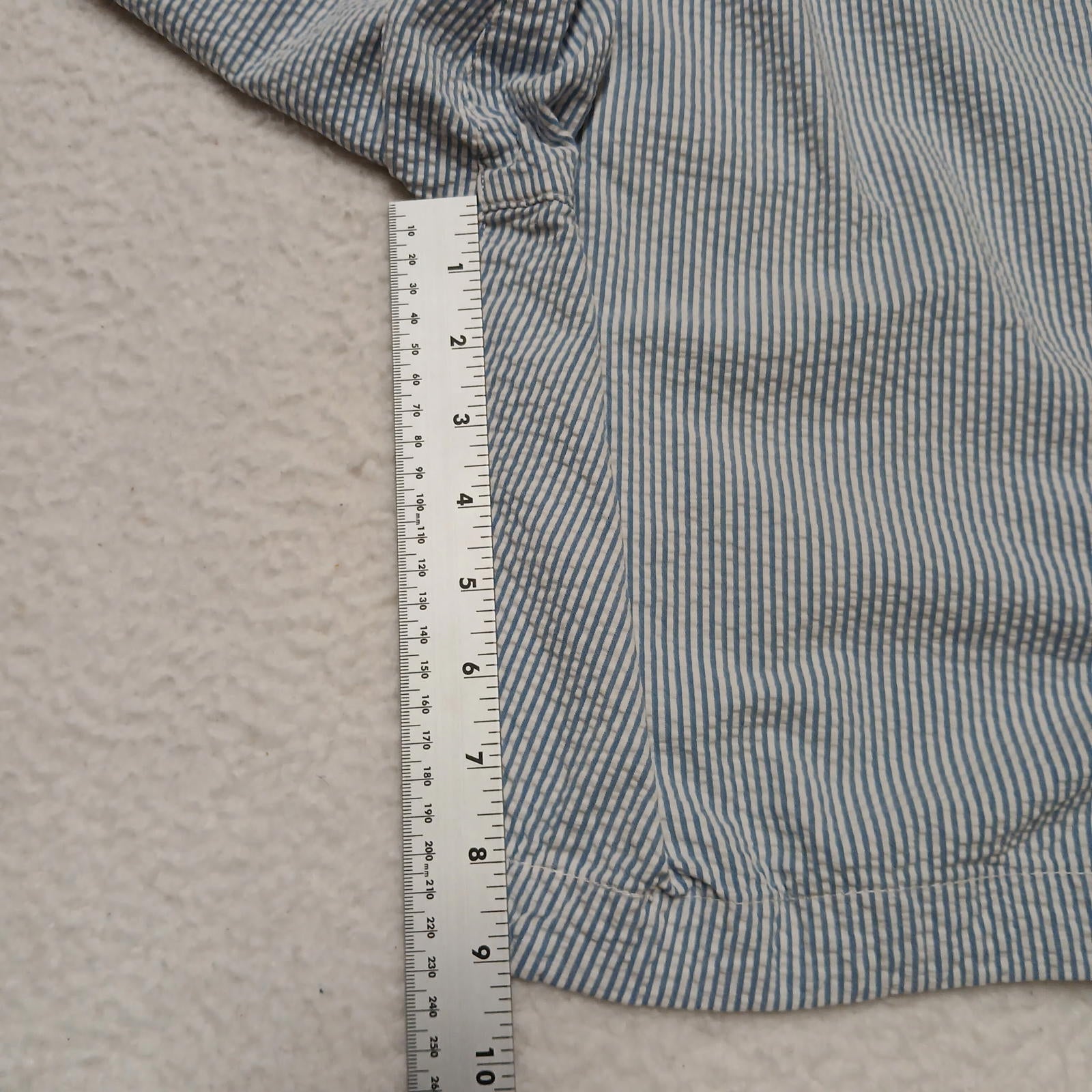 Pantalones cortos chinos a rayas azules y blancas de Abercrombie &amp; Fitch para hombre, talla 31, talla náutica, ancho 30.5