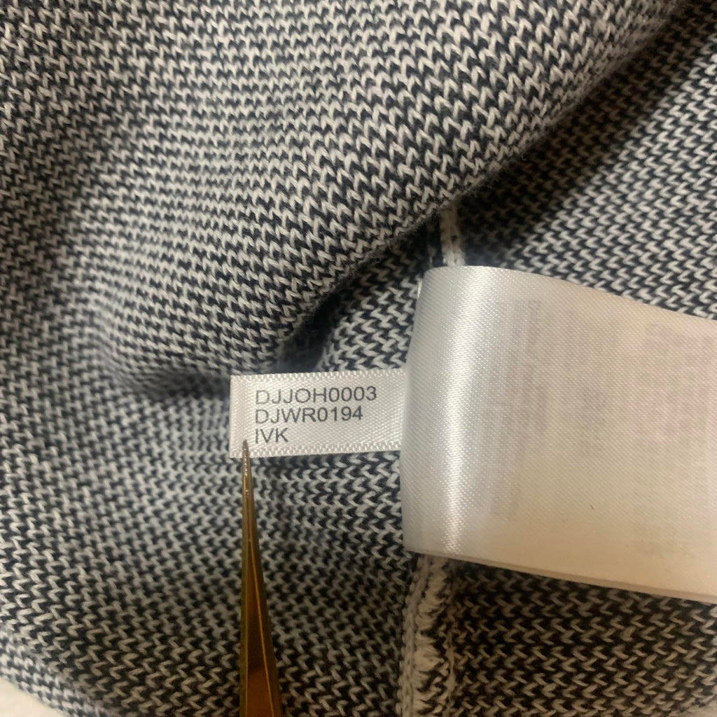 Suéter de cuello redondo gris claro con logo y mangas de mariposa para mujer, talla S, de DKNY Jeans VTG