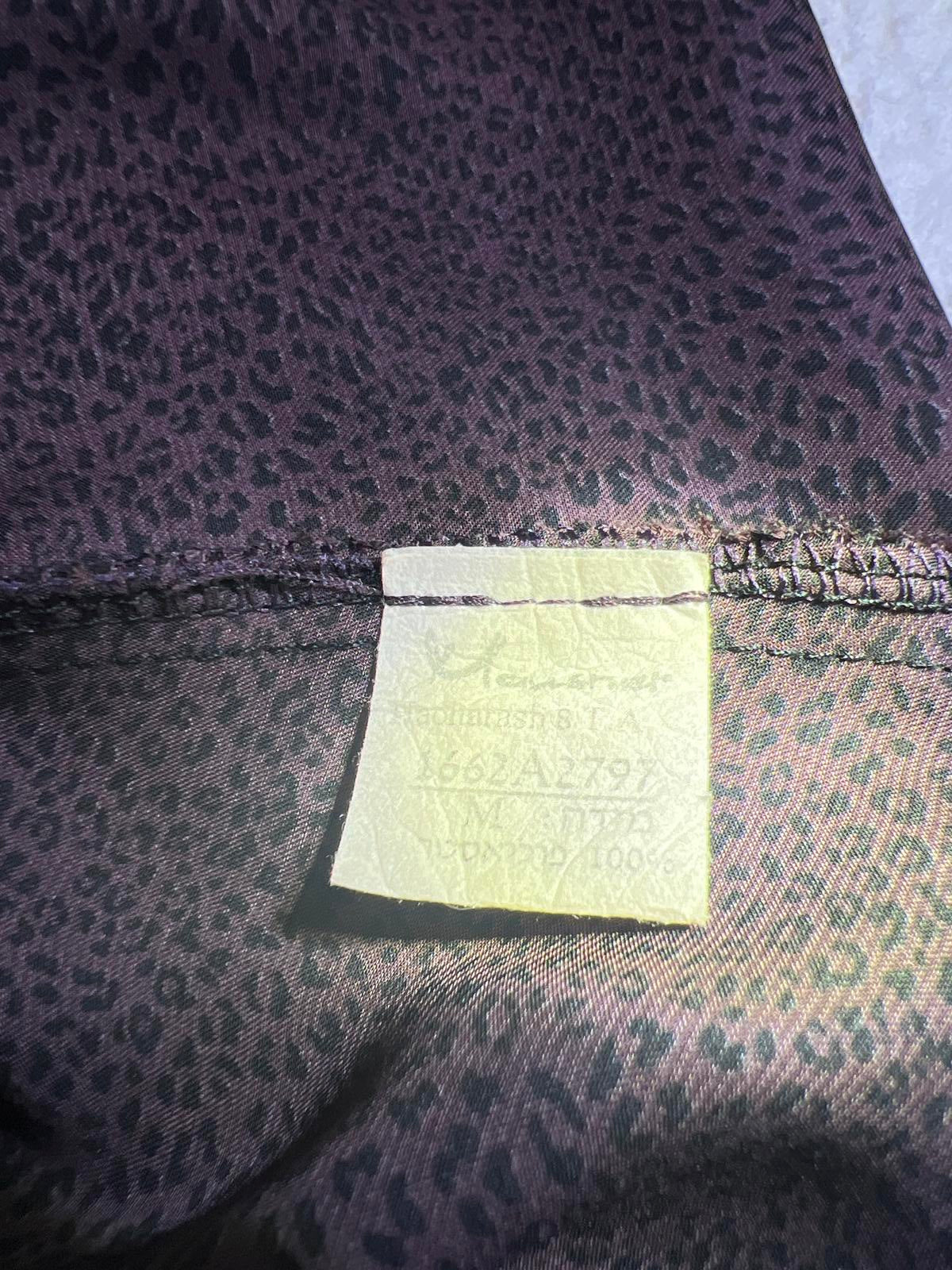 Vintage Mausner Women's Size Medium Long Sleeve Button-Up Blouse Leopard Print