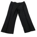 Ann Taylor Women's Petites Size 10P or 12P Black Striped Cropped Pants W 30 x 22