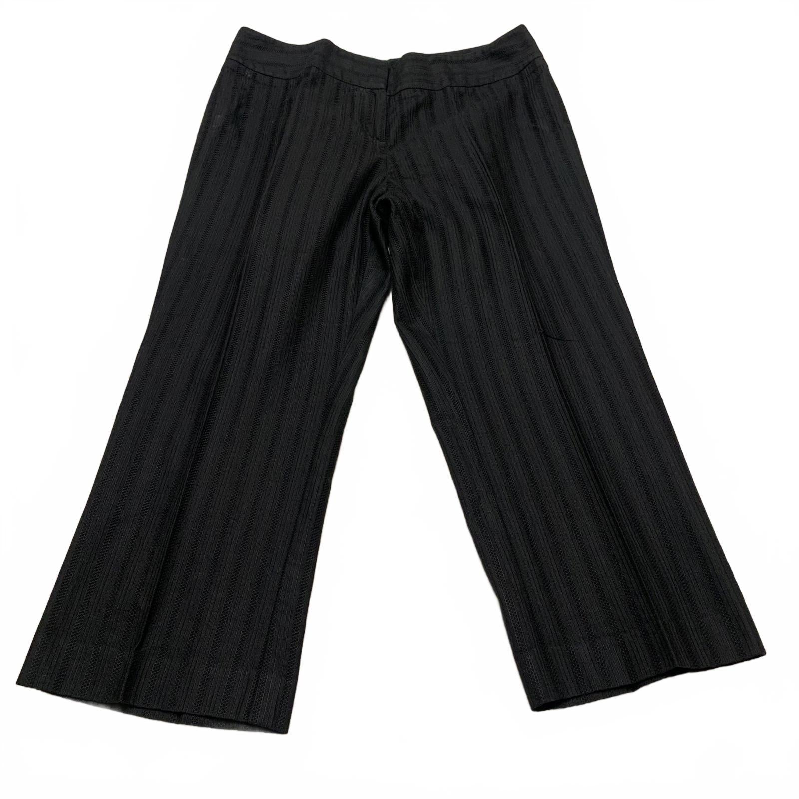 Pantalones cortos a rayas negros Ann Taylor para mujer, talla 10P o 12P, ancho 30 x 22
