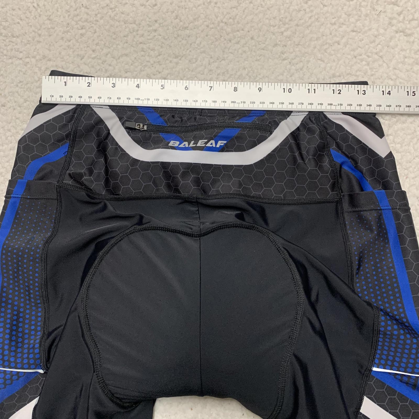 Pantalones cortos de ciclismo acolchados BALEAF para hombre, talla grande, azul y negro