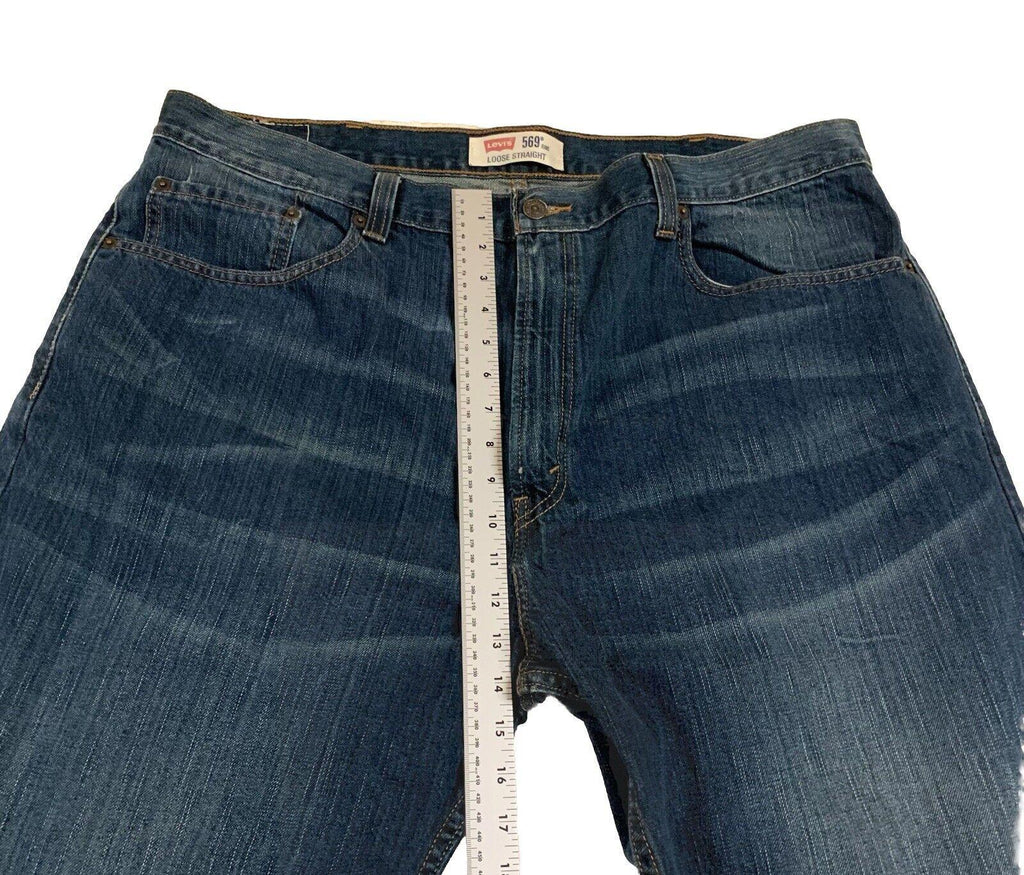 Vaqueros Levi's 569 Loose Straight Leg para hombre, talla 40x30, azul oscuro