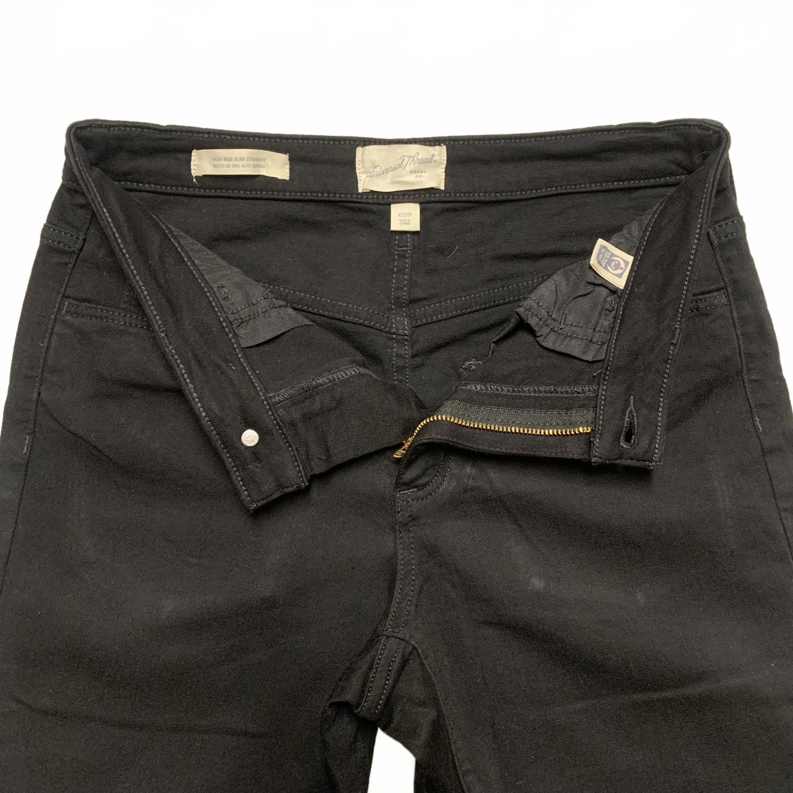 Vaqueros de mujer Universal Thread negros talla 4/27R W28x 27L (real)