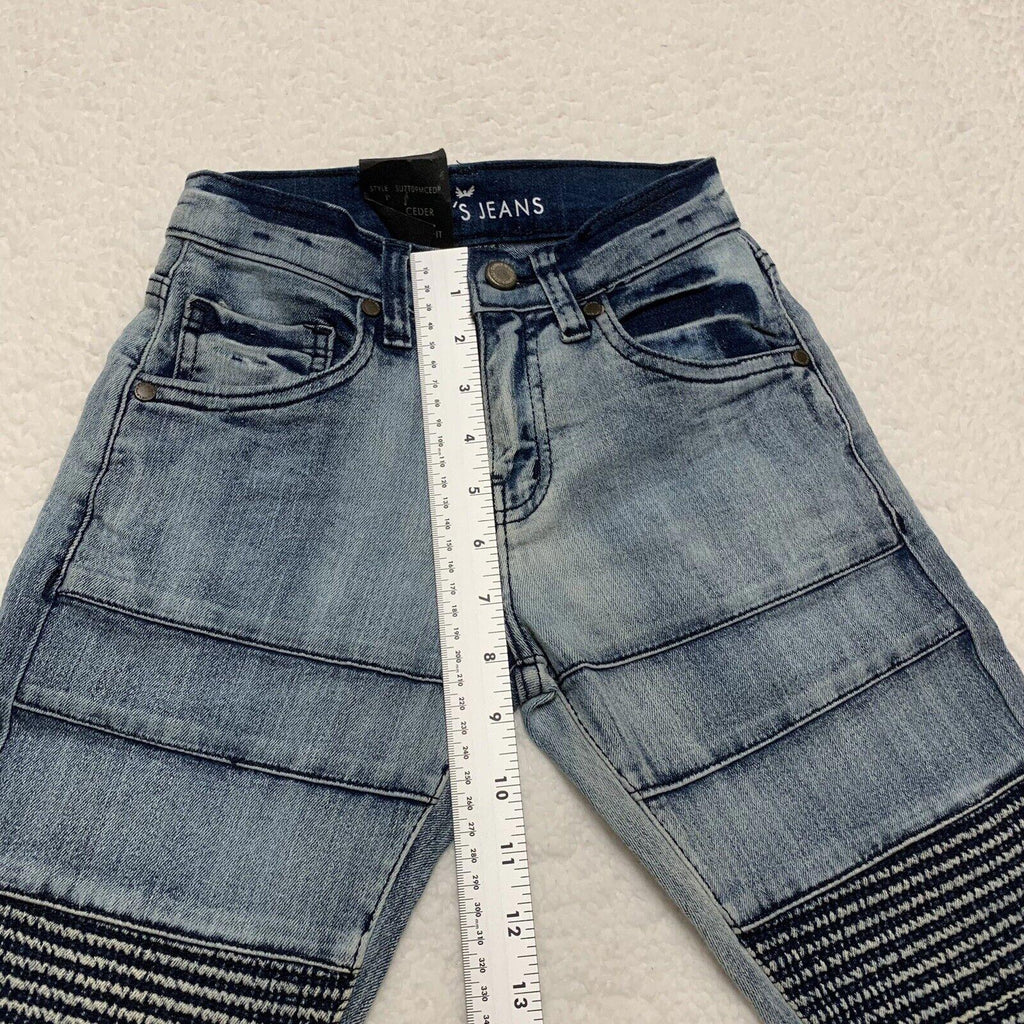 Vaqueros Steves para niños, talla 8, ajustados, azul, elásticos, de máxima comodidad