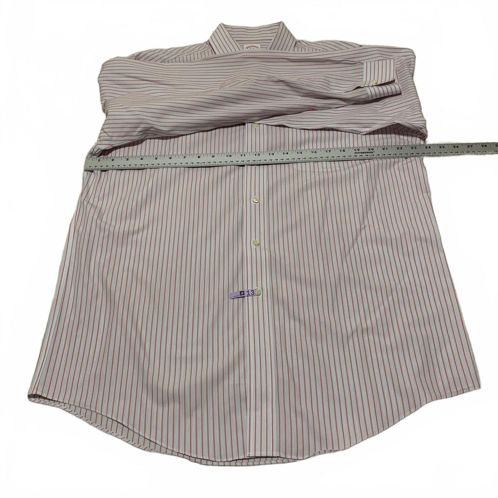 Camisa de vestir Brooks Brothers para hombre, talla 16-36, corte recto, sin planchado, de algodón Supima, manga larga