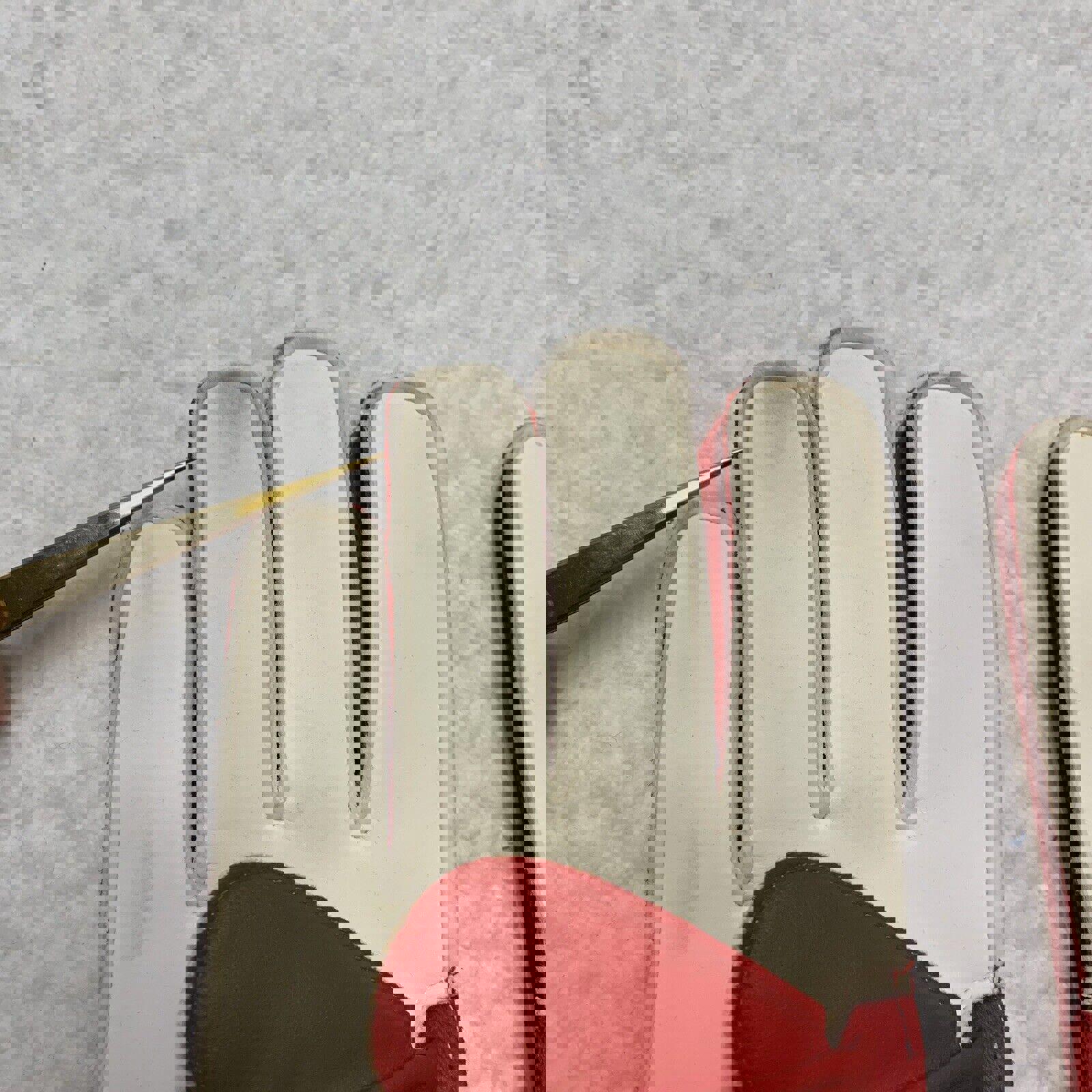 Guantes de portero para adultos de fútbol inglés, rojo, blanco y azul.