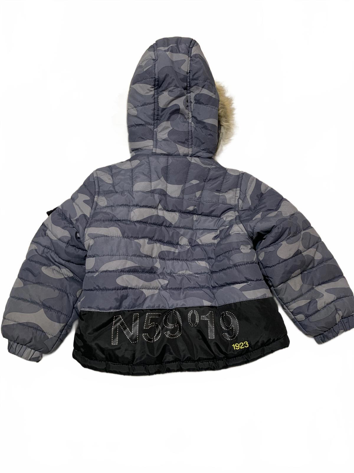 Abrigo de invierno London Fog para niños, talla 3T, negro, con forro polar y capucha de piel sintética extraíble