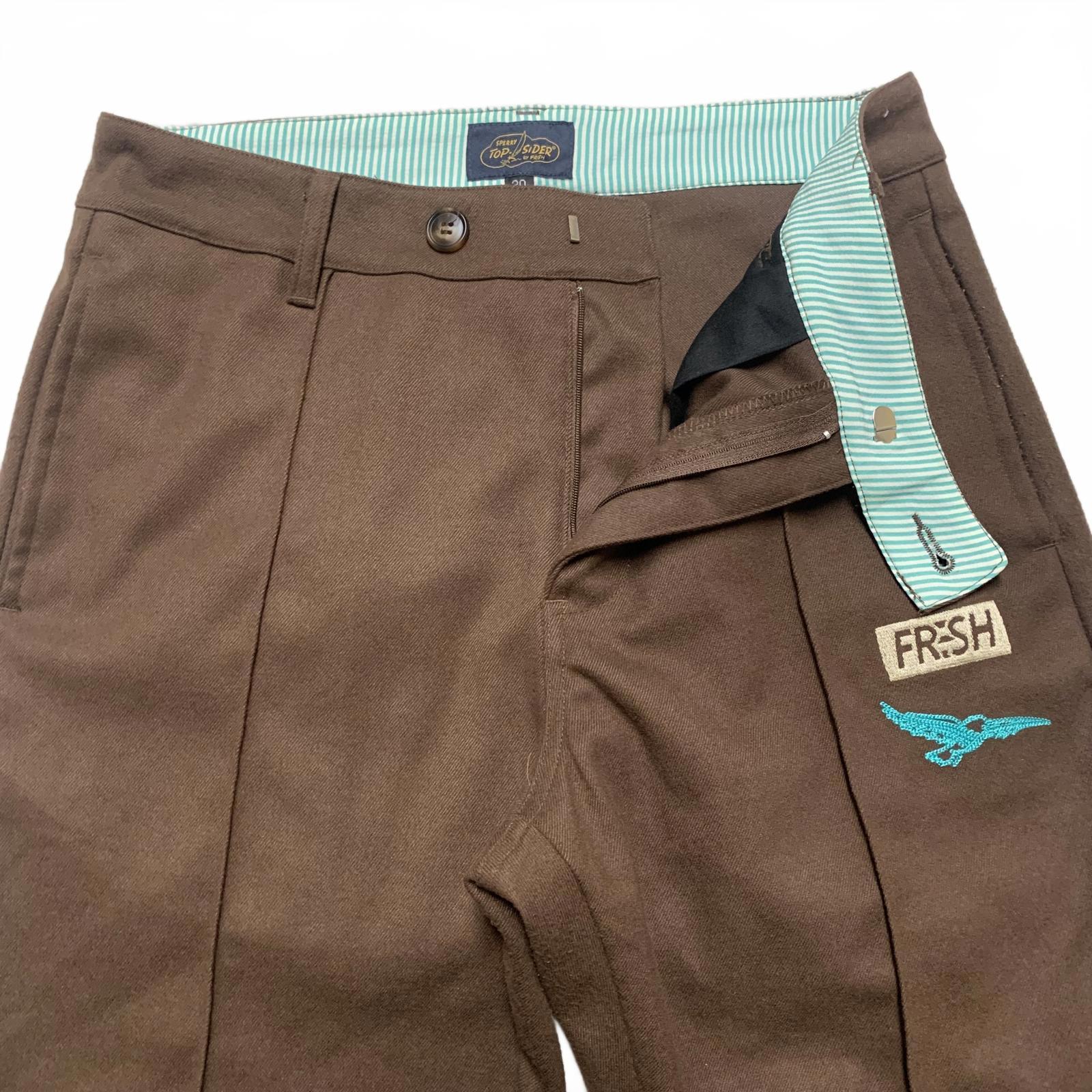 Pantalones marrones Sperry Top-Sider de FRSH para hombre, talla 30, ancho 29,5 x largo 26,5