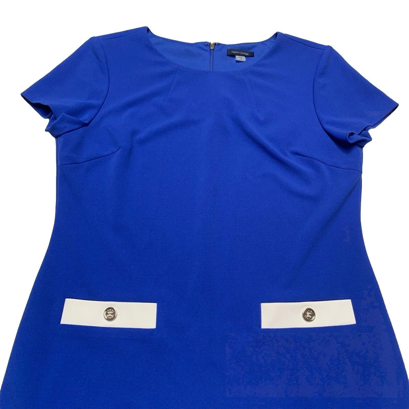 Vestido azul real de Tommy Hilfiger para mujer, talla 14