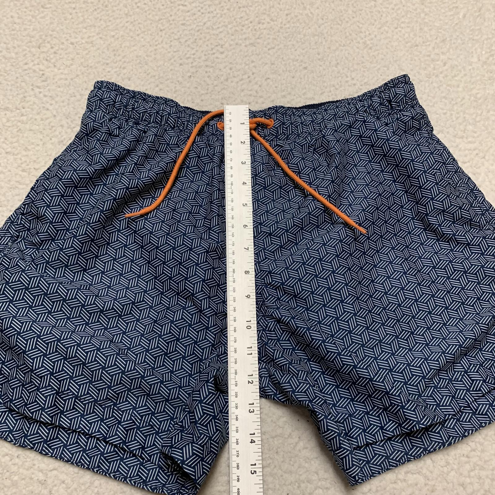 Bañador tipo bóxer con estampado geométrico azul marino para hombre de H&amp;M, talla M, talla 30