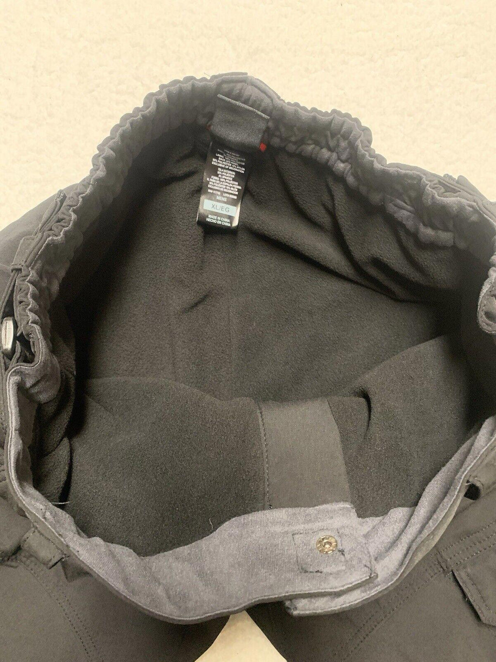 Pantalones de esquí Gerry Snow negros XL EG con forro polar y bolsillos elásticos, cintura ajustable