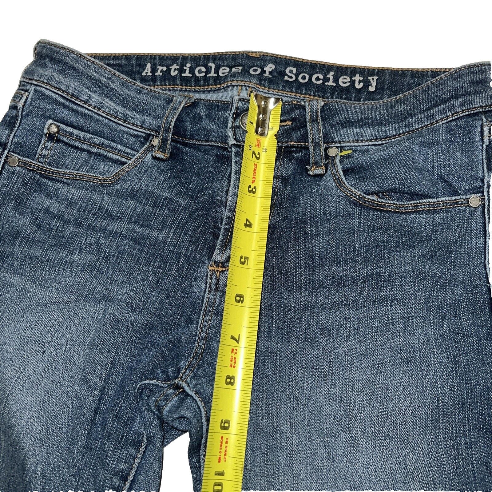 Vaqueros ajustados elásticos azules oscuros de Articles of Society para mujer, talla 26